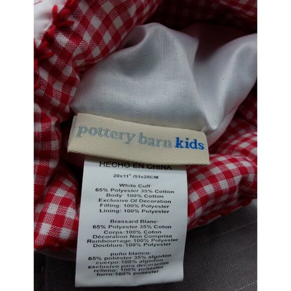 Pottery Barn Kids Christmas Stocking Santa & Sleigh Holiday Quilted Xmas Grey - Picture 8 of 11